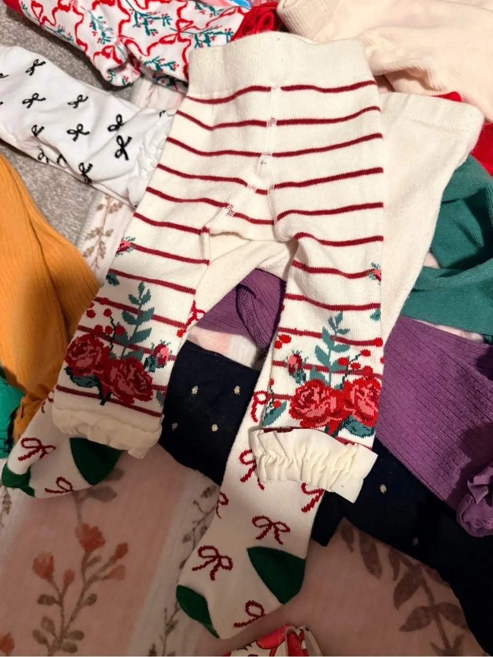 Ruffle Butts (0-6M) Ribbed Tights & Kate Quinn Booties BUNDLE!!